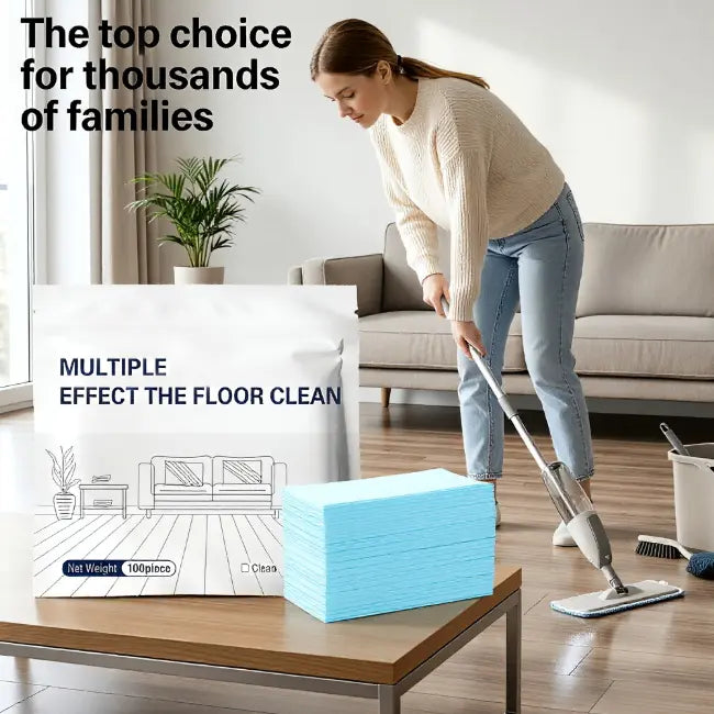 100 Piece Floor Cleaning Tablets Multi-Surface Cleaner for Hardwood Laminate Tile & RV Walls Antibacterial Deodorization Maintenance