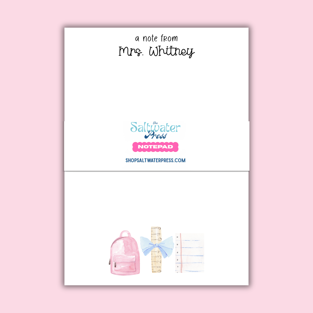 Teacher Notepad by The Saltwater Press