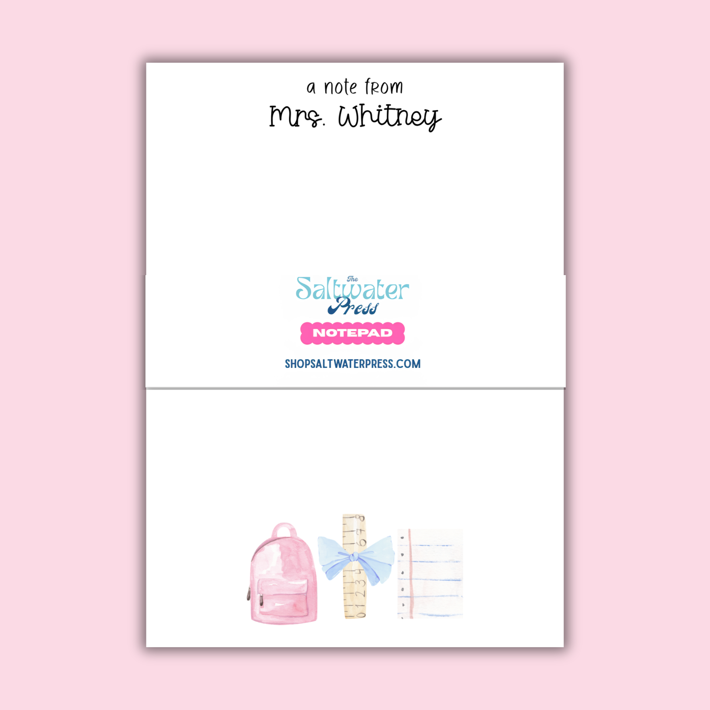 Teacher Notepad by The Saltwater Press