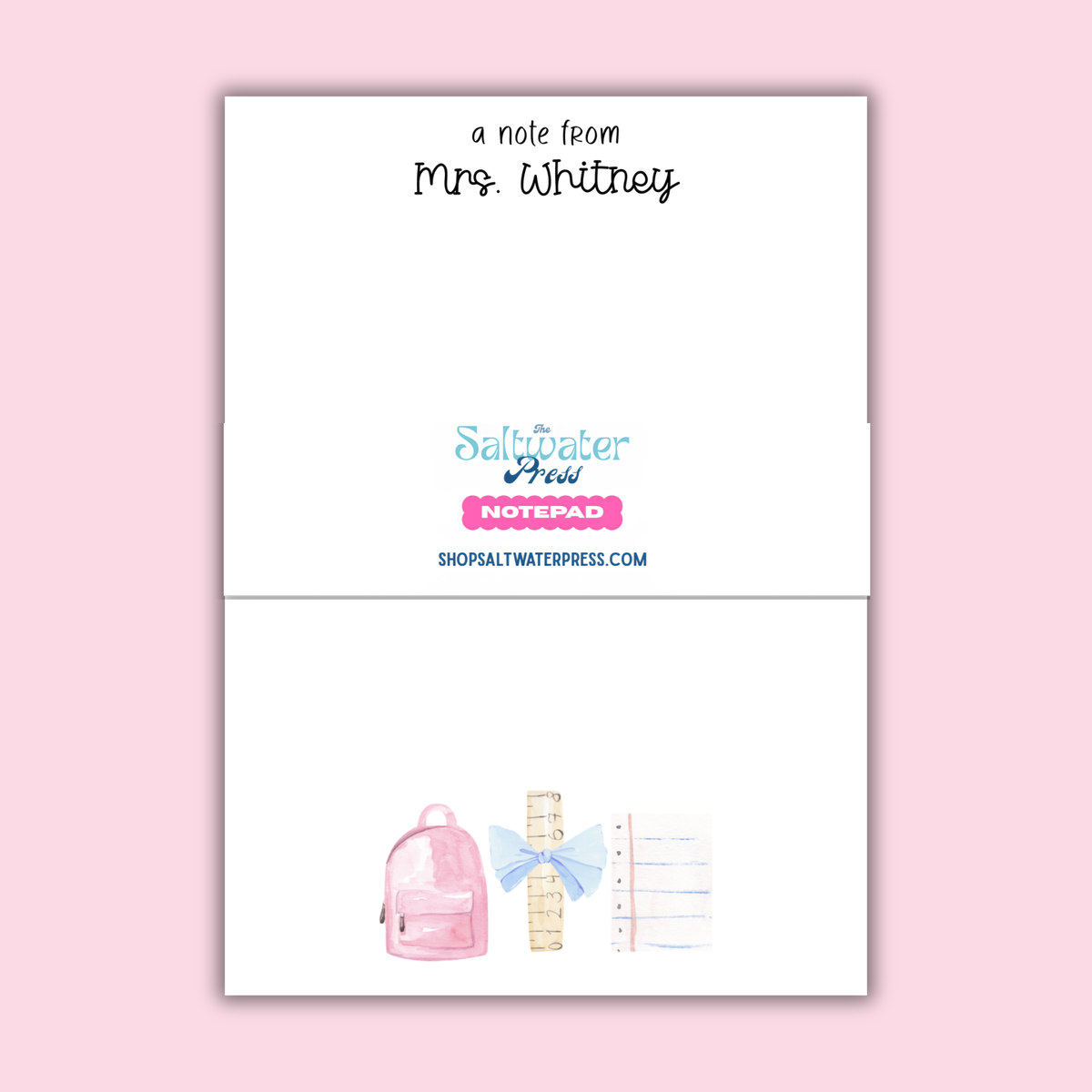 Teacher Notepad by The Saltwater Press