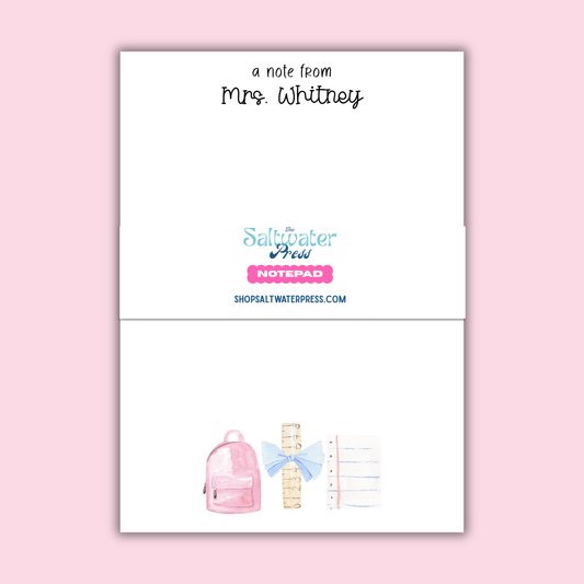 Teacher Notepad by The Saltwater Press
