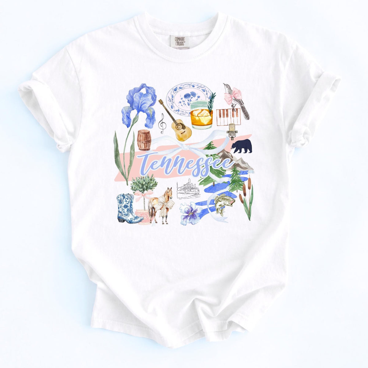 Tennessee Shirt Women – Nashville Souvenir Graphic Tee by The Saltwater Press