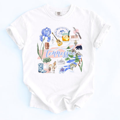 Tennessee Shirt Women – Nashville Souvenir Graphic Tee by The Saltwater Press