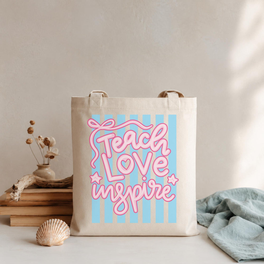Teacher Tote Bag – Cotton Canvas Appreciation Gift Inspirational by The Saltwater Press