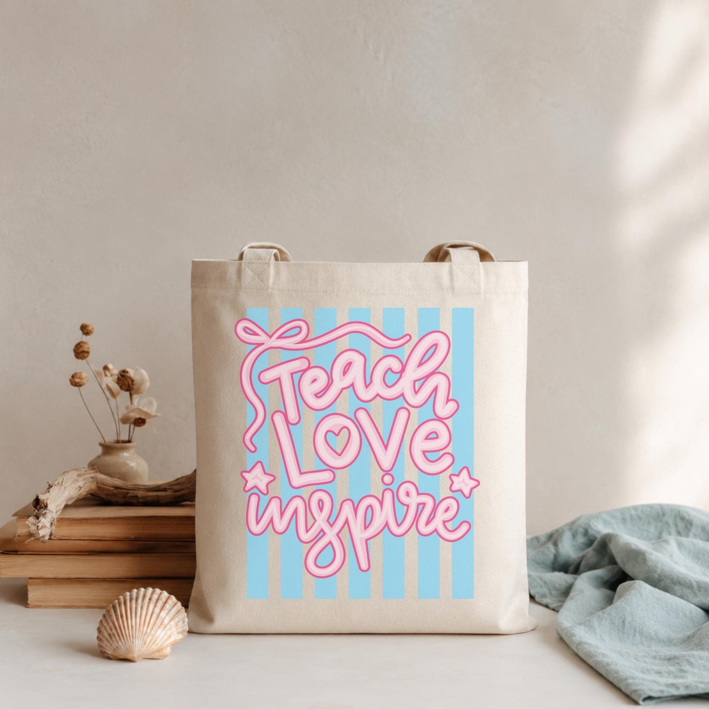 Teacher Tote Bag – Cotton Canvas Appreciation Gift Inspirational by The Saltwater Press