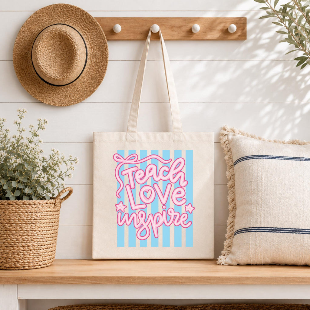 Teacher Tote Bag – Cotton Canvas Appreciation Gift Inspirational by The Saltwater Press